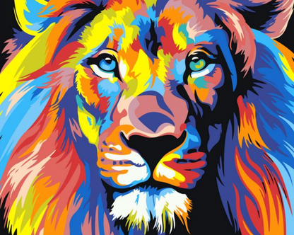 Lion coloré