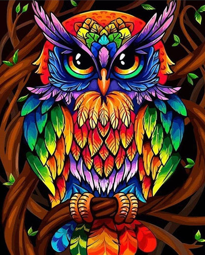 Hibou coloré