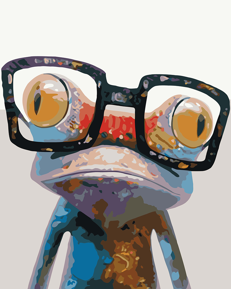 Grenouille avec des lunettes