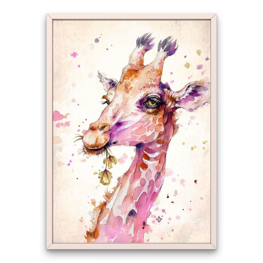 Watercolor giraffe