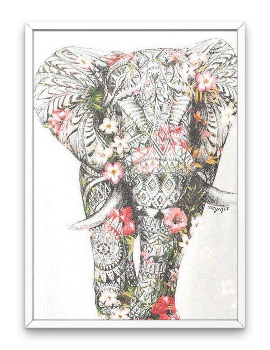 Éléphant en fleurs
