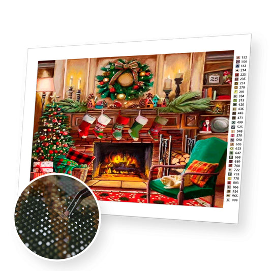 Christmas apartment premium diamond painting kit for adults