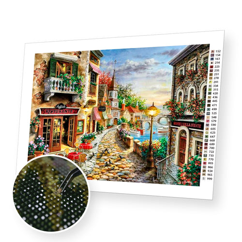 City Street premium diamond painting kit for adults