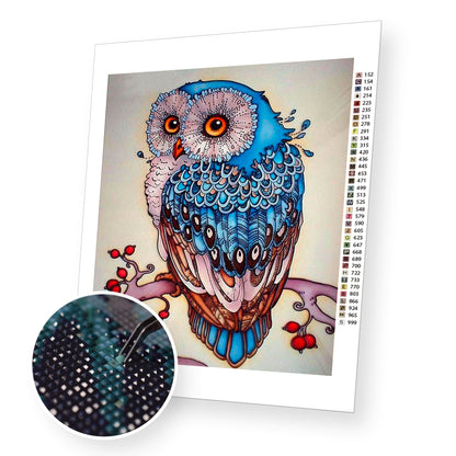 Cute Owl premium diamond painting kit for adults