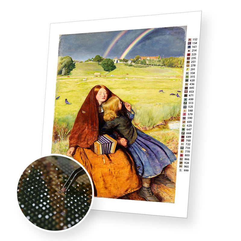 Girls in the field premium diamond painting kit for adults