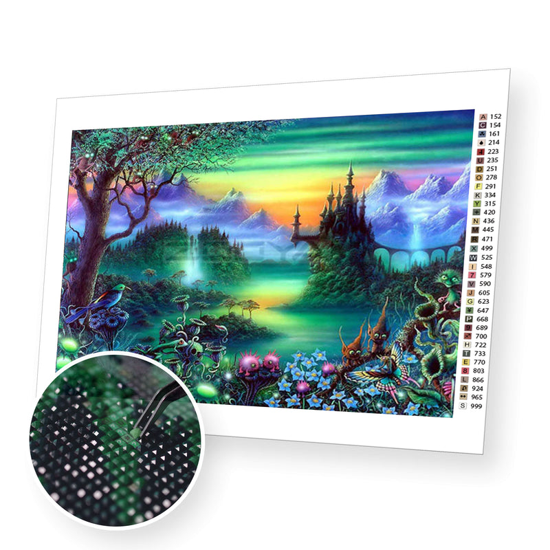 Magic Forest premium diamond painting kit for adults