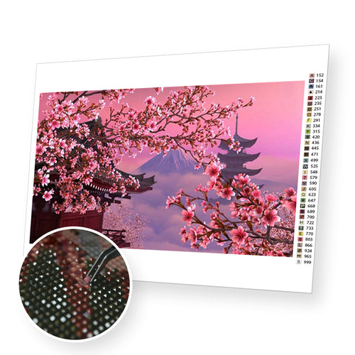 Sakura premium diamond painting kit for adults