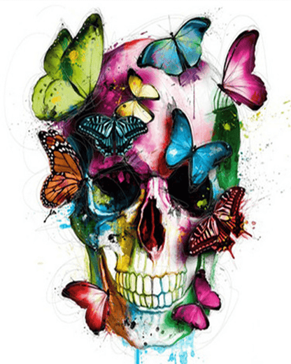 Crâne dans les papillons