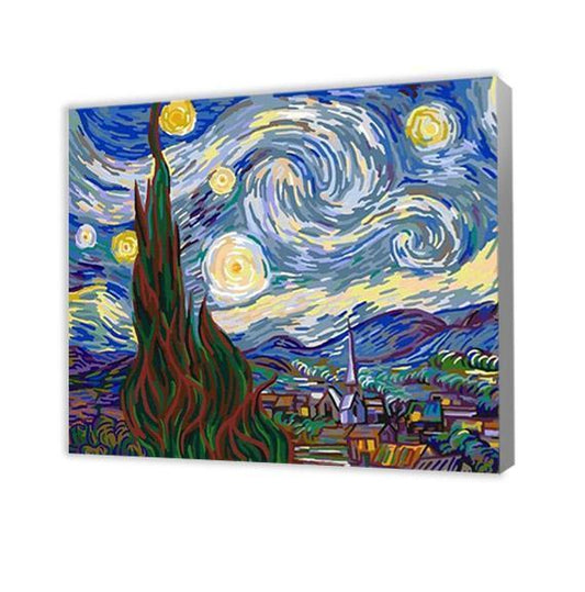 The Starry Night by Vincent van Gogh - Paint by Numbers