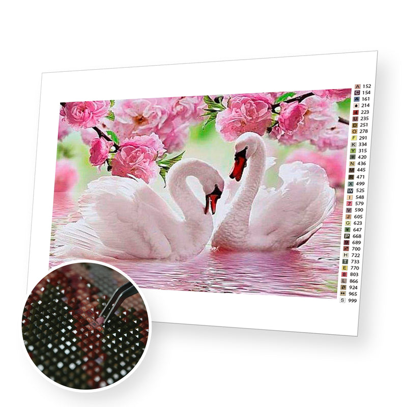 Swans premium diamond painting kit for adults