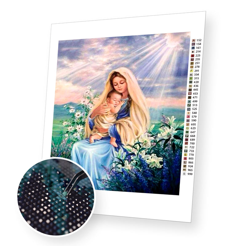 Virgin Maria Religious premium diamond painting kit for adults